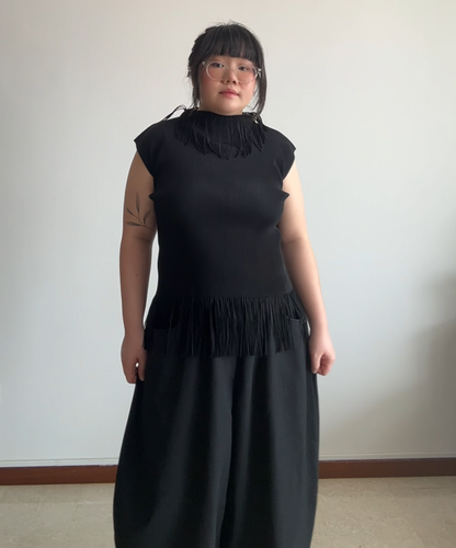 Pleats Please Fringe Pleated Top