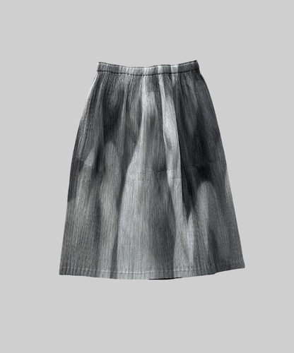 Issey Miyake Gradient Print Pleated Skirt
