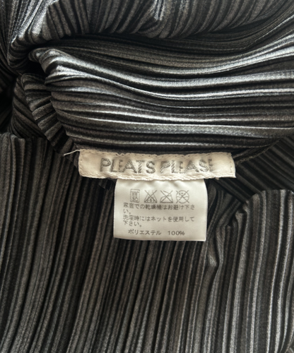 Pleats Please Sleeveless Flare Hem Pleated Mini Dress