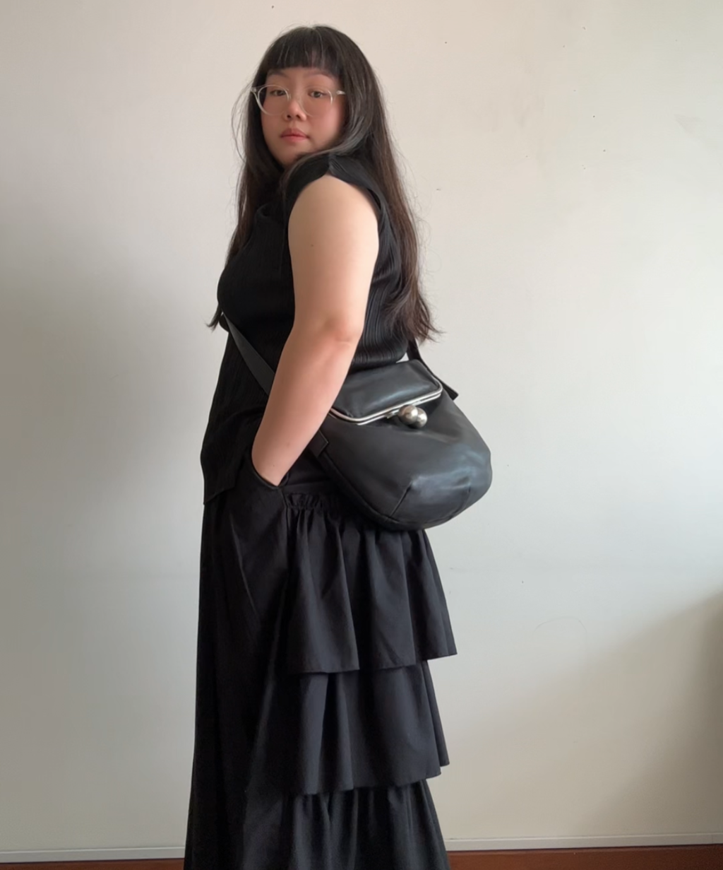 Kawa-Kawa kiss lock crossbody leather bag