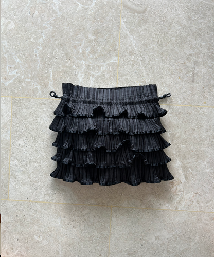 Pleats Please Layered Ruffle Pleated Pouch