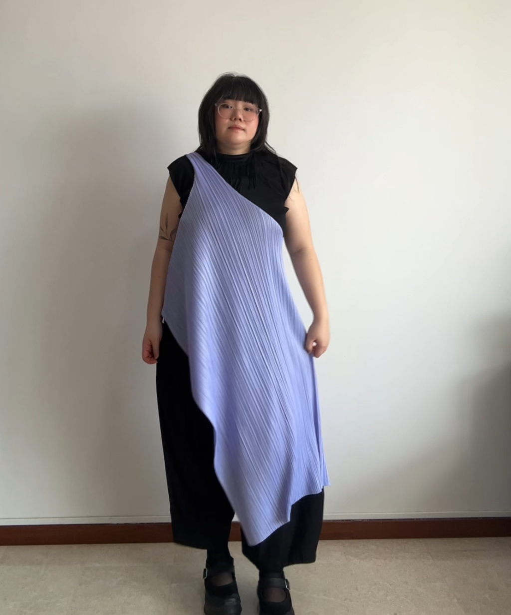 Pleats Please Lilac Multiway Drape Pleated Vest (BNWT)