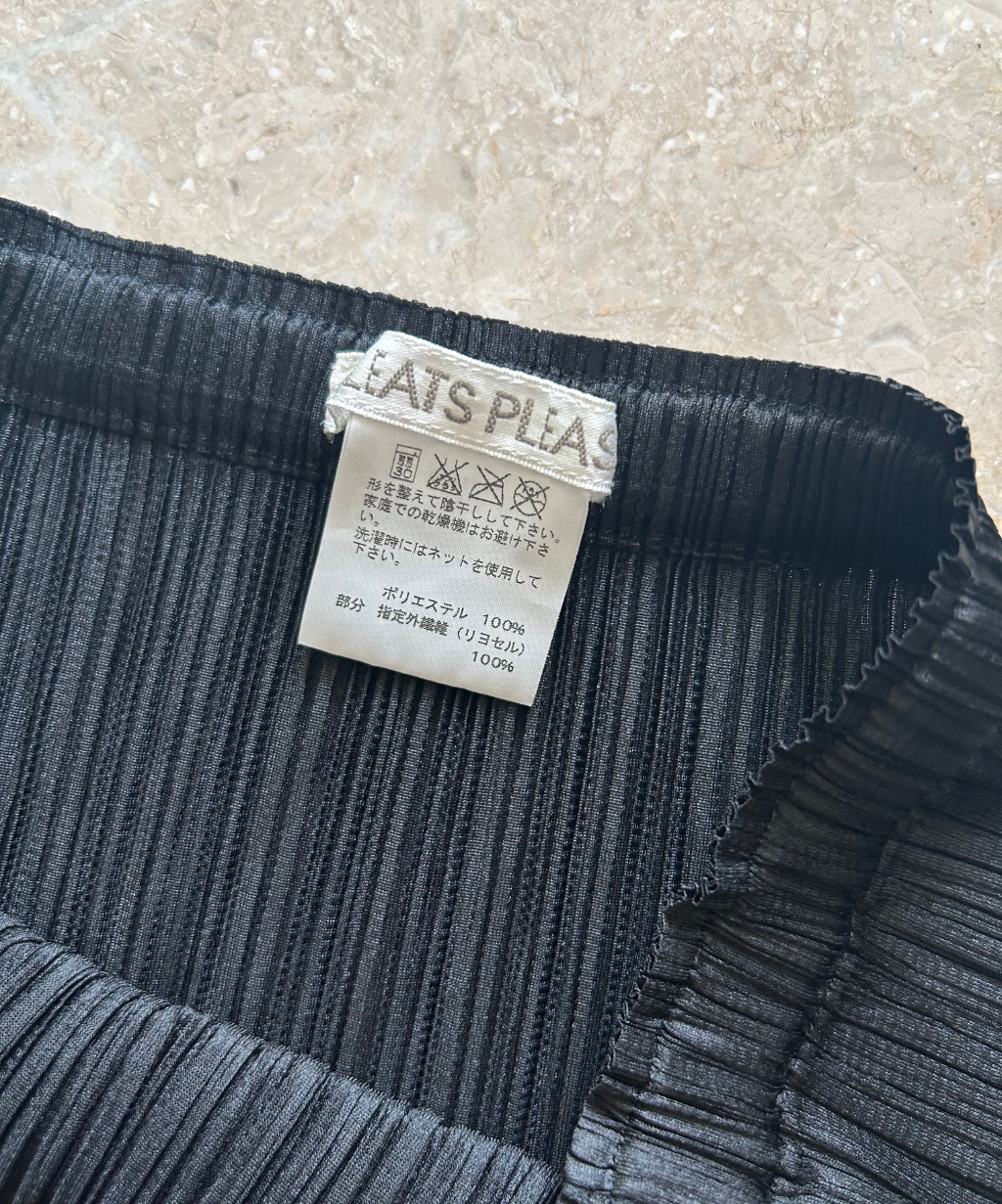 Pleats Please pleated stripe flare hem set