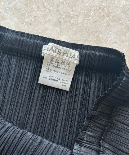 Pleats Please pleated stripe flare hem set
