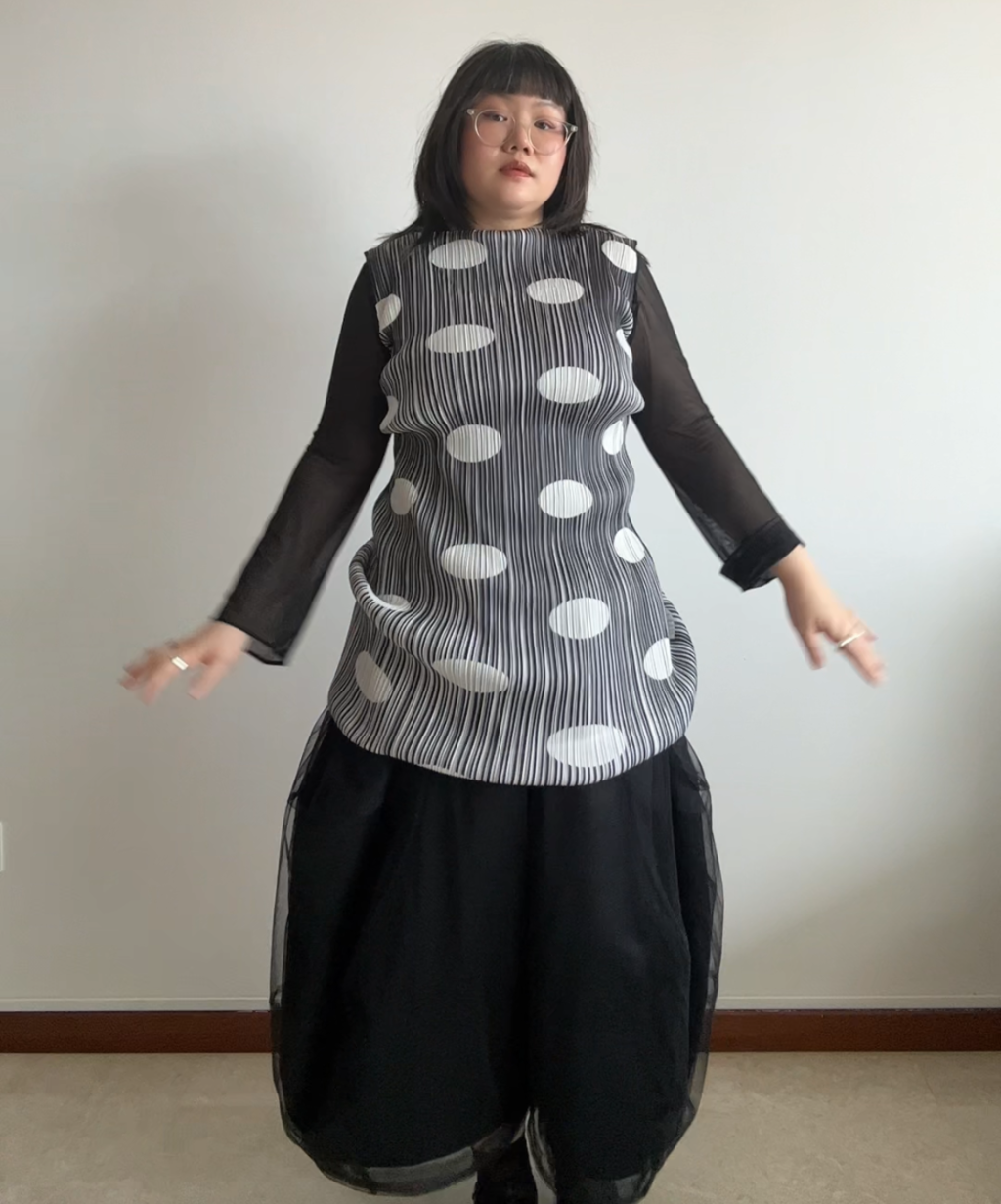 Pleats Please Polka Dot 1997 Mini Dress