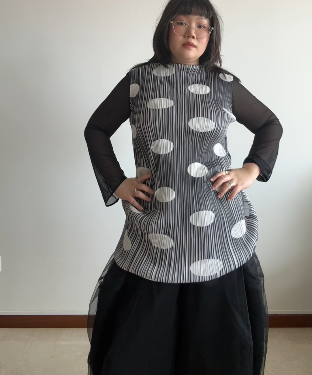 Pleats Please Polka Dot 1997 Mini Dress