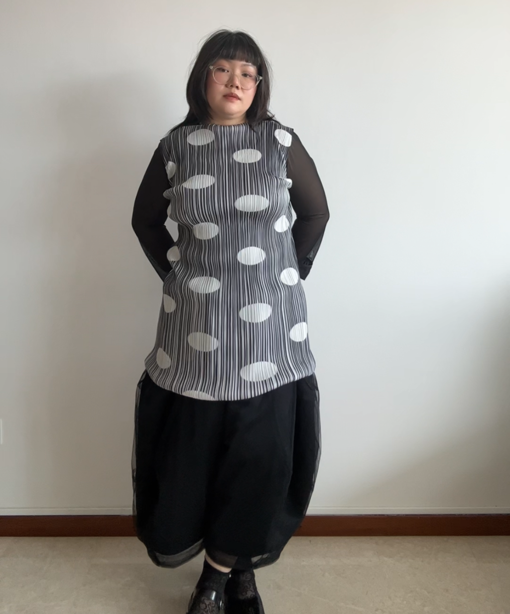 Pleats Please Polka Dot 1997 Mini Dress