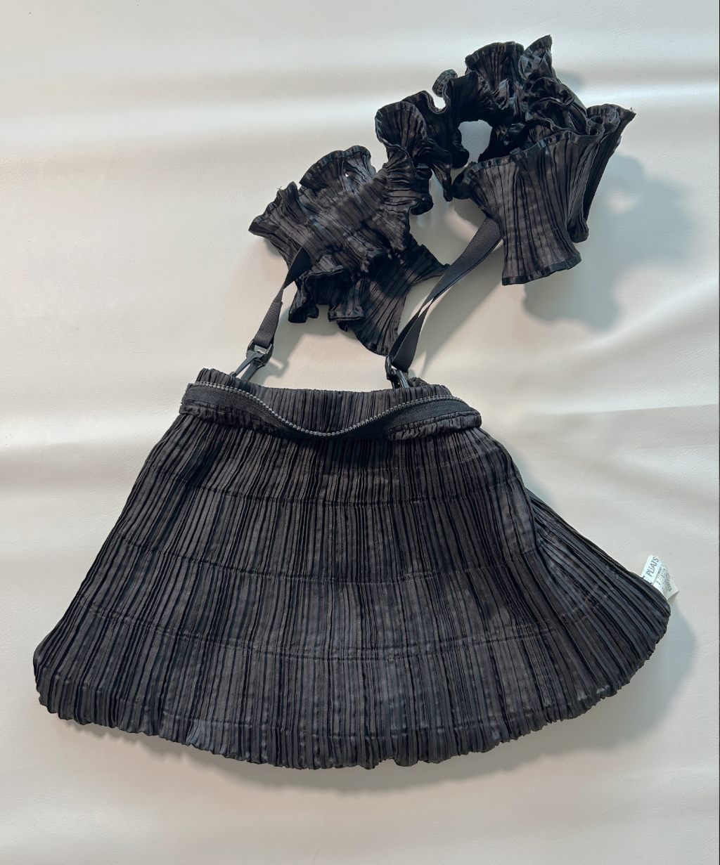 Pleats Please Tiered Ruffle Crossbody Bag