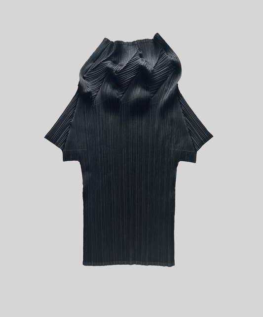 Pleats Please Sculptural Pleats High Neck Top