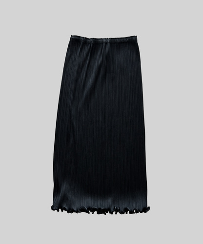 Pleats Please Frill Hem Long Pleated Skirt