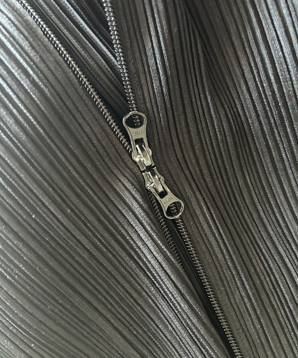 Pleats Please Double Zip Vest and Skirt Co-ord Set