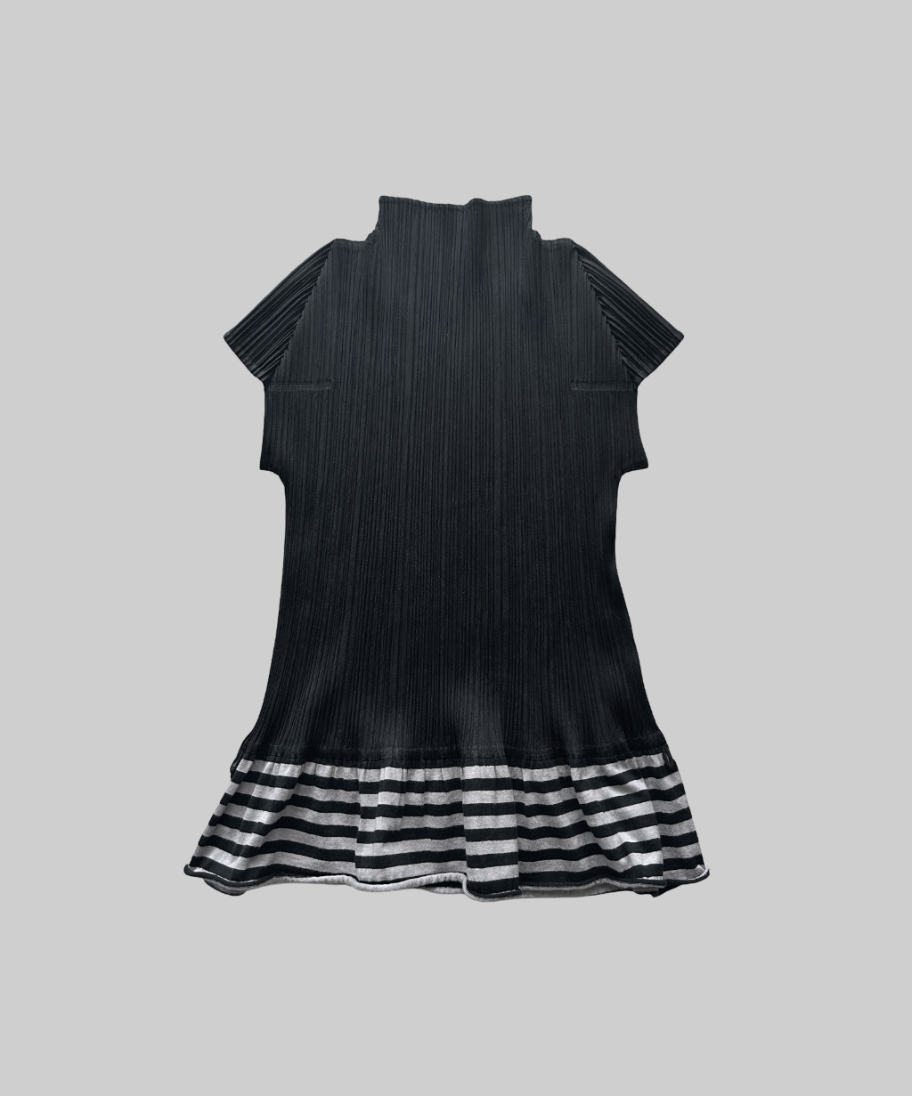 Pleats Please pleated stripe flare hem set
