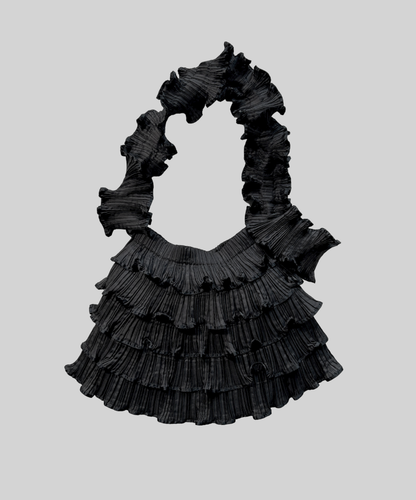 Pleats Please Tiered Ruffle Crossbody Bag