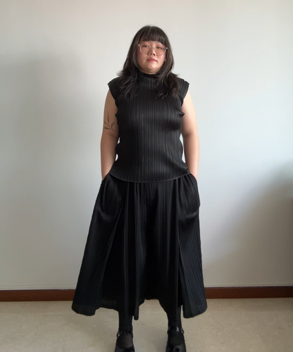 Pleats Please Pleated Wide Leg Culottes