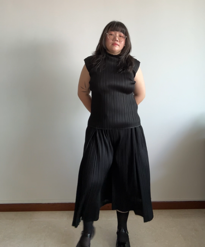 Pleats Please Pleated Wide Leg Culottes