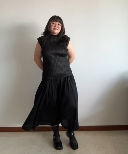 Pleats Please Pleated Wide Leg Culottes