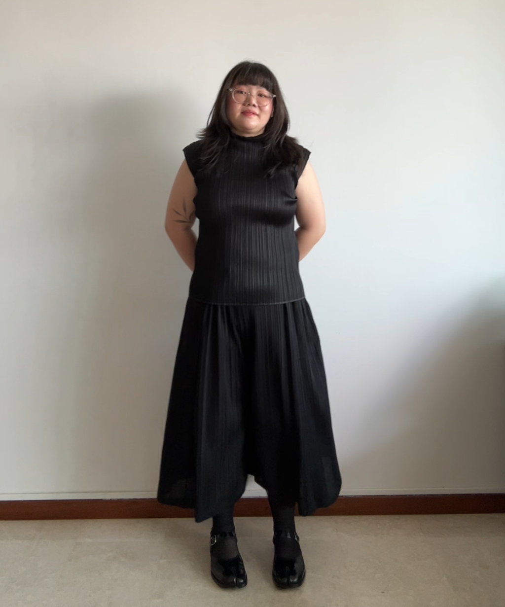 Pleats Please Pleated Wide Leg Culottes