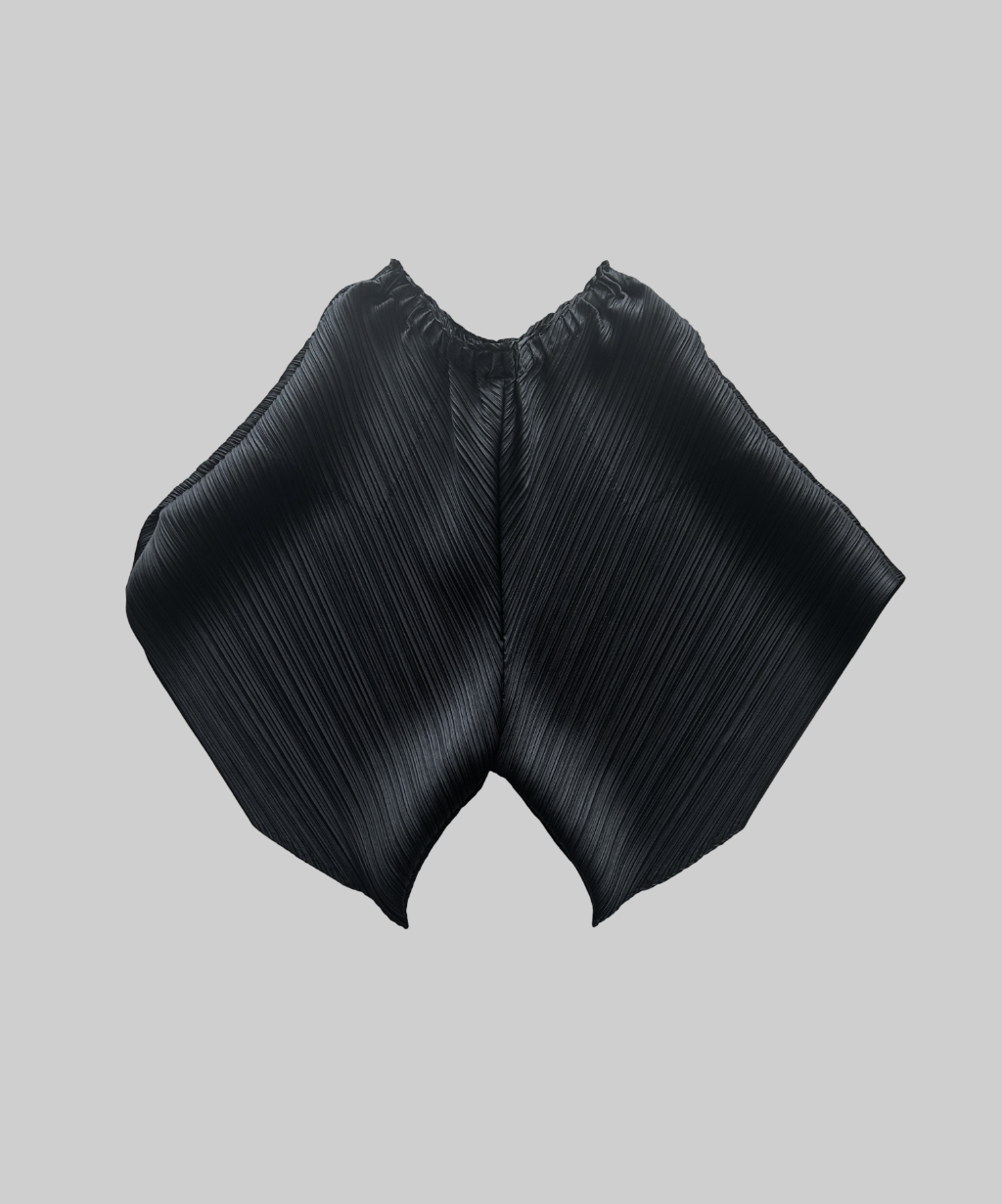 Pleats Please Wide Leg Pleated Shorts