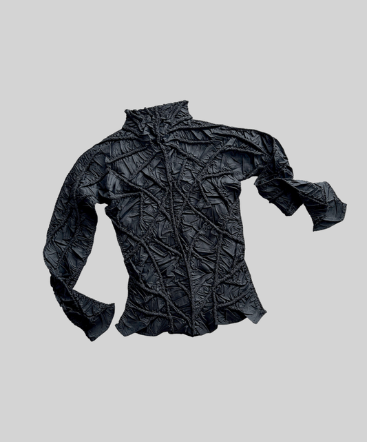 Pinore Webbed Textured Long Sleeve Shirt