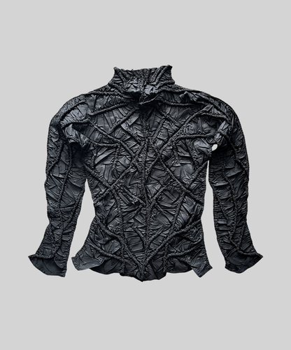 Pinore Webbed Textured Long Sleeve Shirt