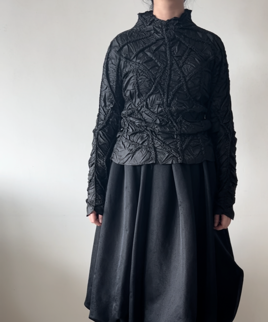 Pinore Webbed Textured Long Sleeve Shirt