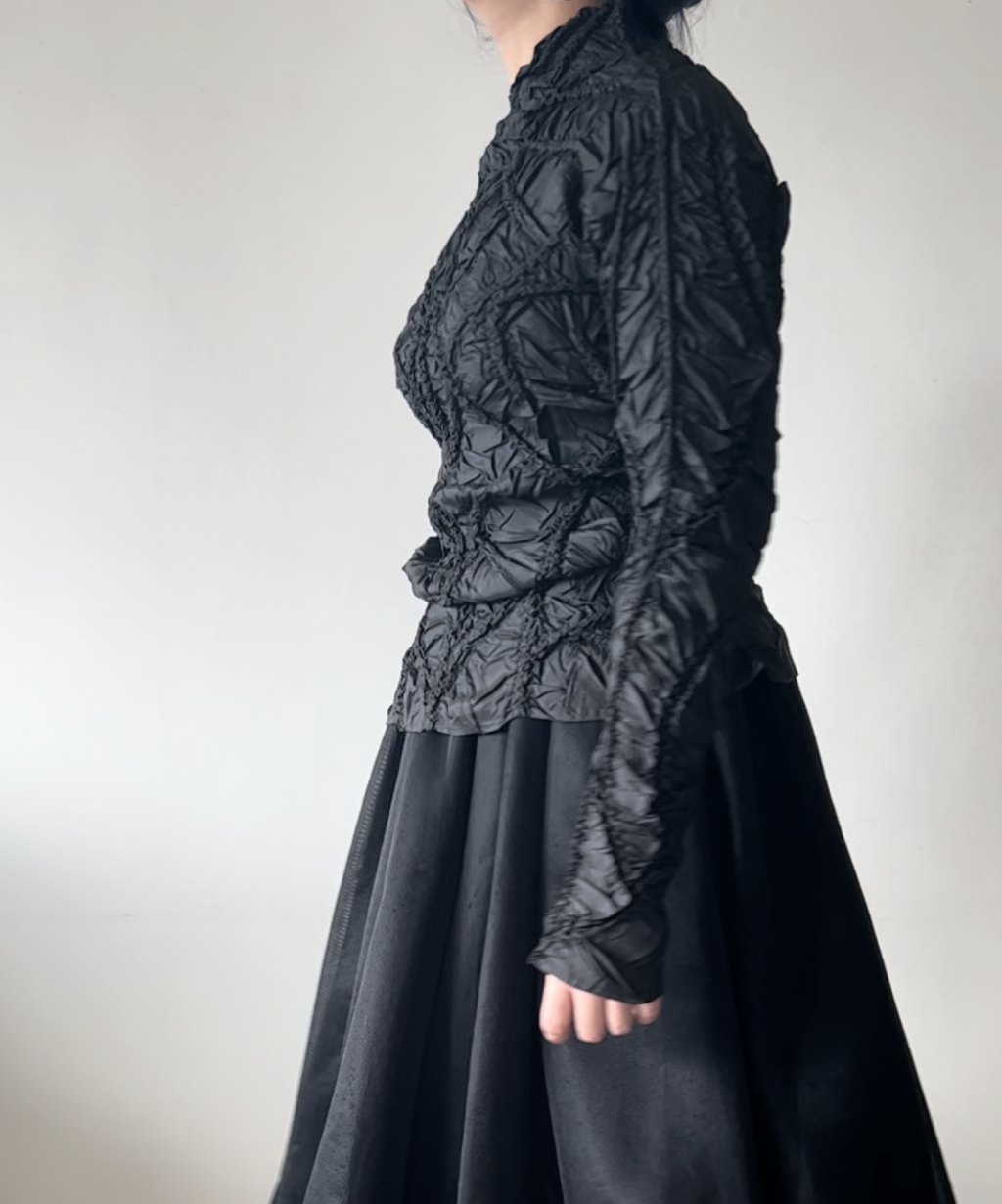 Pinore Webbed Textured Long Sleeve Shirt