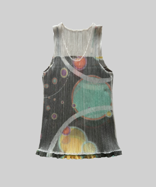 Pleats Please 2011 Floating Space Layer Mesh Top