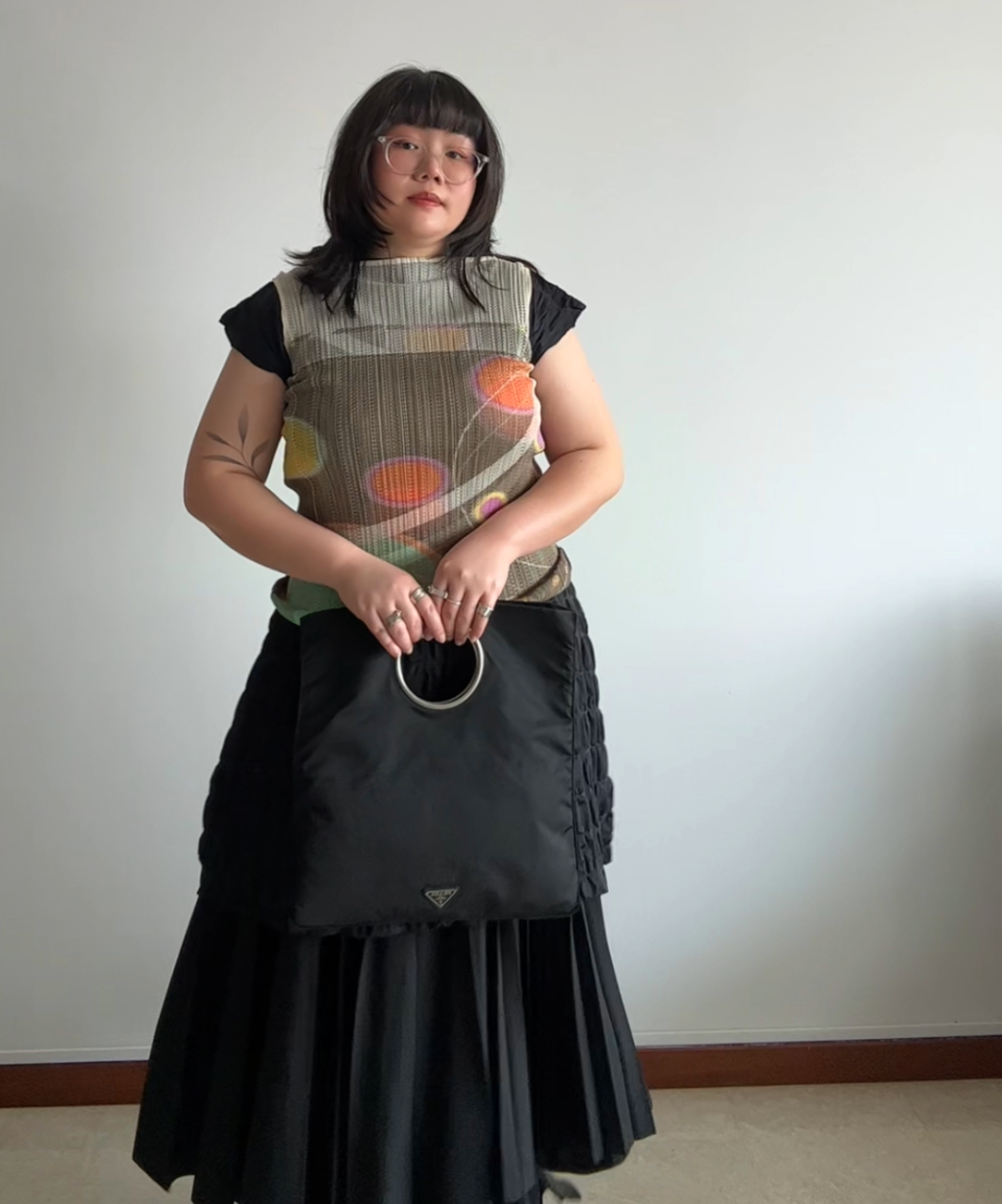 Pleats Please 2011 Floating Space Layer Mesh Top