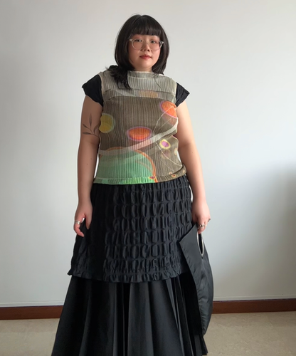 Pleats Please Moon Dots Pleated Dress