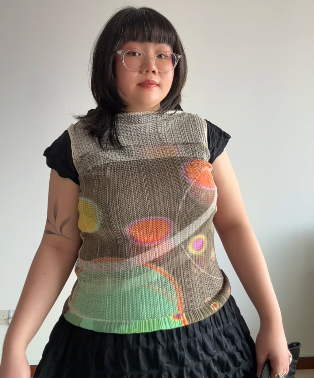 Pleats Please 2011 Floating Space Layer Mesh Top