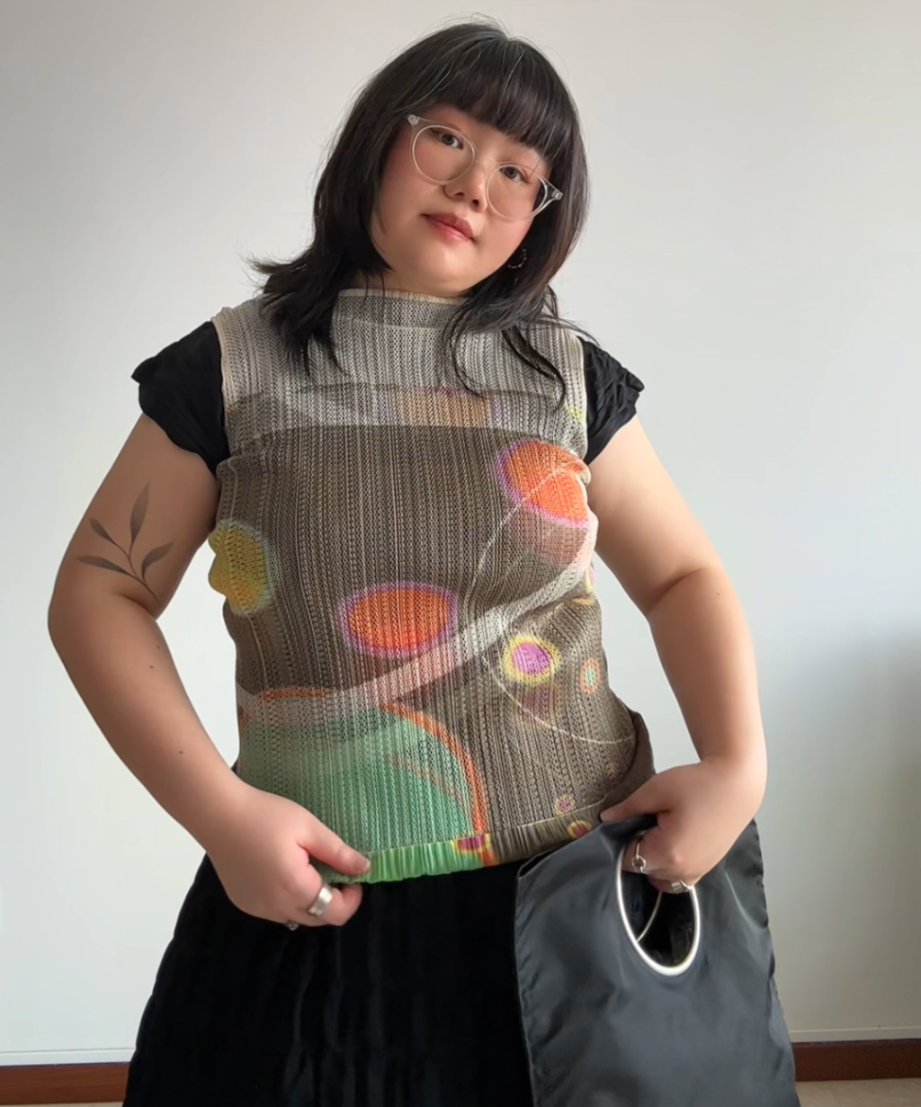 Pleats Please 2011 Floating Space Layer Mesh Top