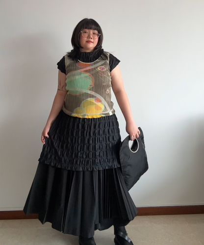 Pleats Please Moon Dots Pleated Dress