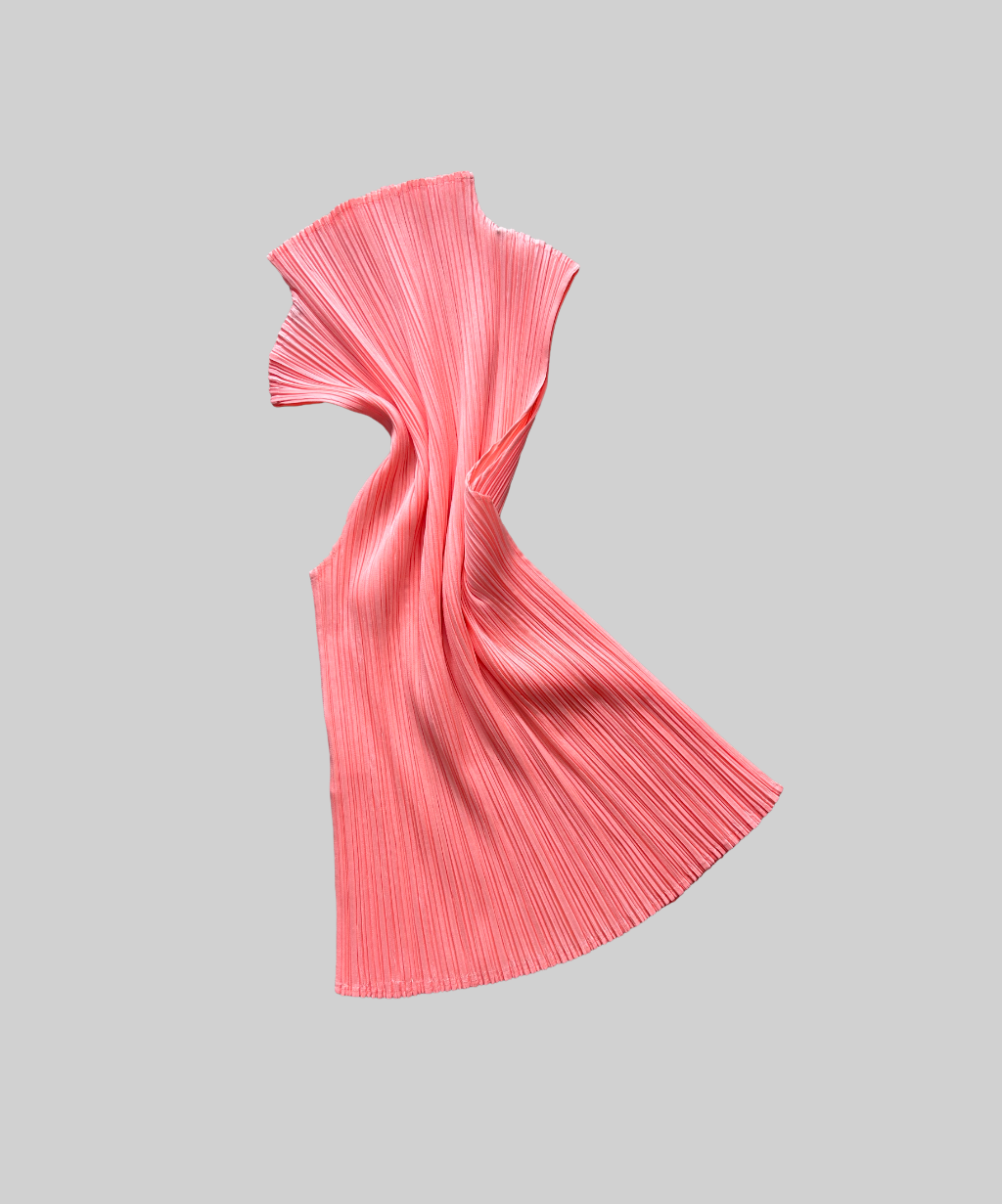 Pleats Please Cyber Neon Sleeveless Top