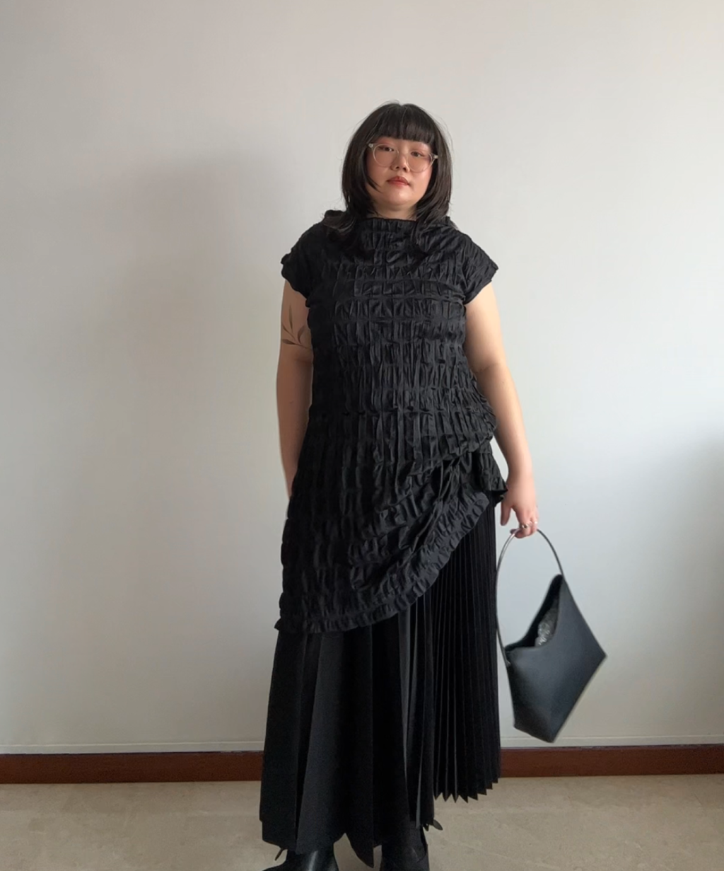 Pleats Please Moon Dots Pleated Dress
