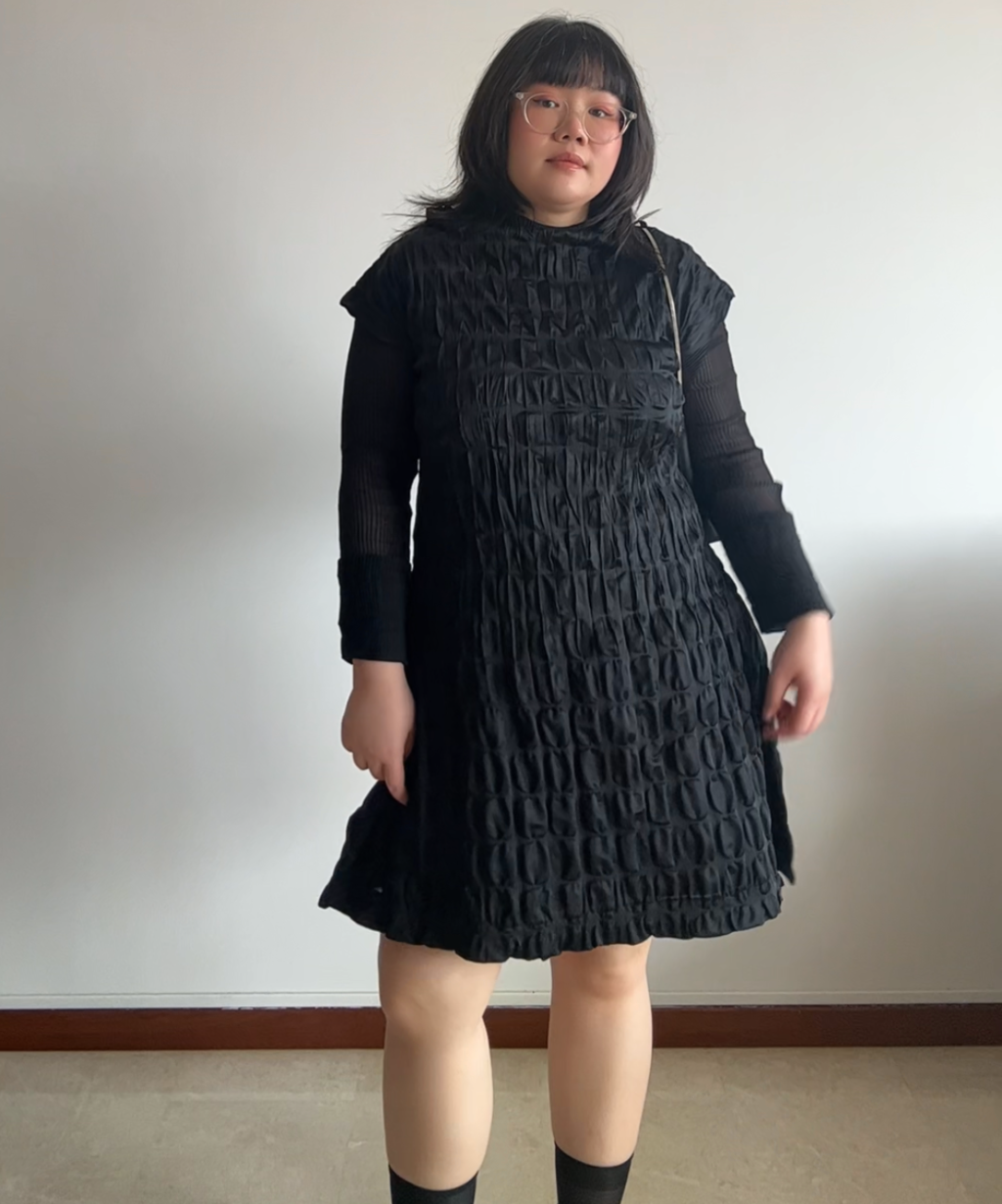 Pleats Please Moon Dots Pleated Dress
