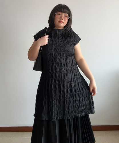 Pleats Please Moon Dots Pleated Dress