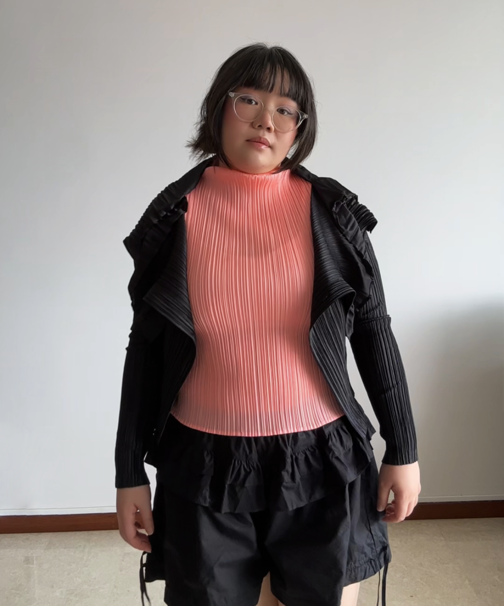 Pleats Please Cyber Neon Sleeveless Top