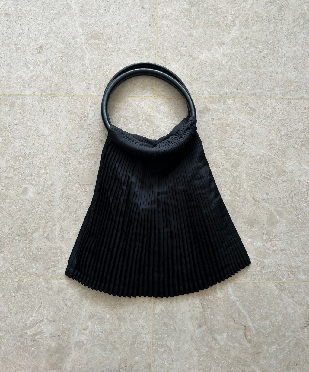 Pleats Please O Ring Pleated Handbag