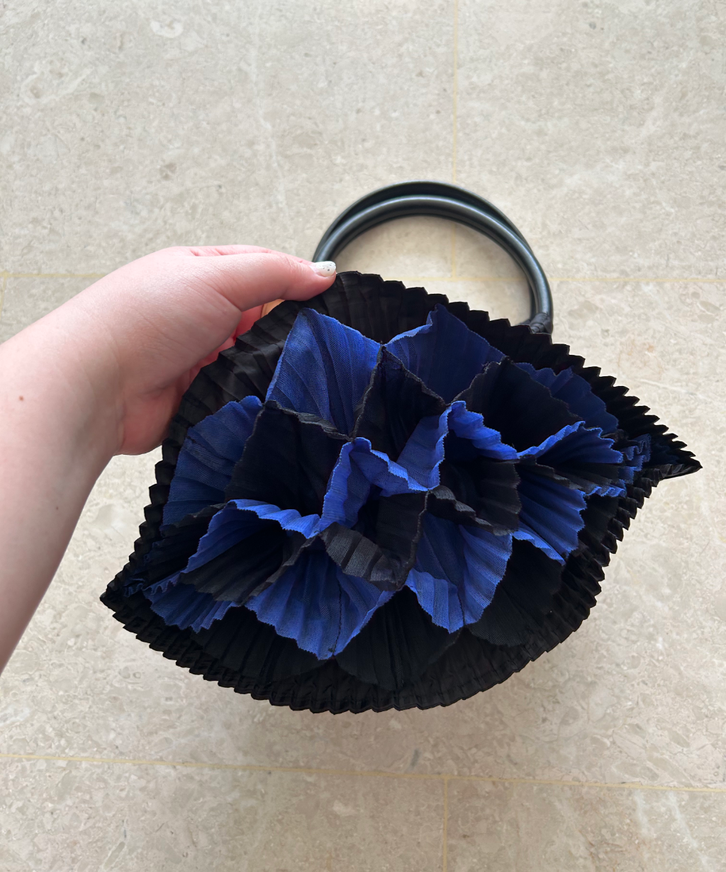 Pleats Please O Ring Pleated Handbag