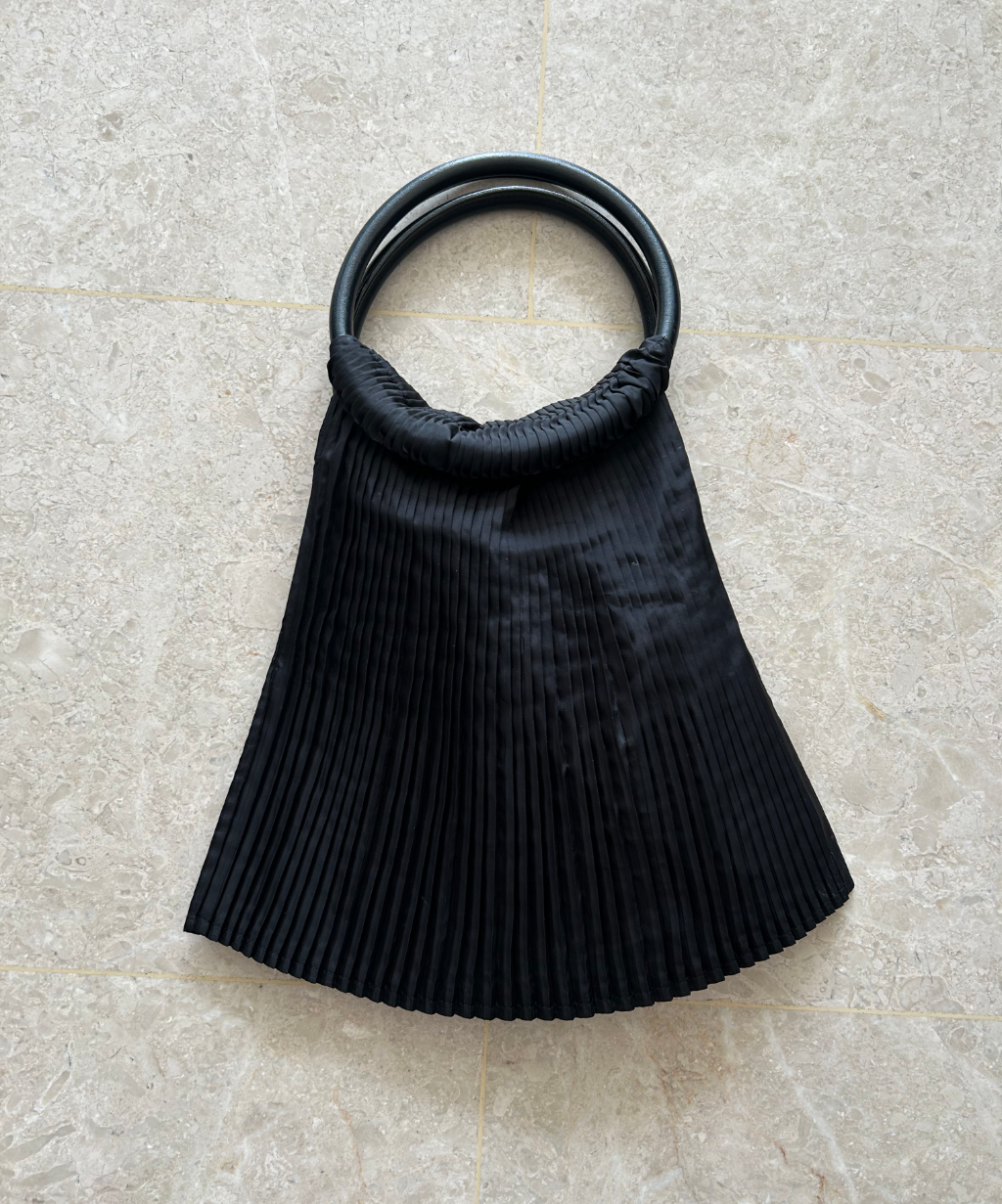 Pleats Please O Ring Pleated Handbag