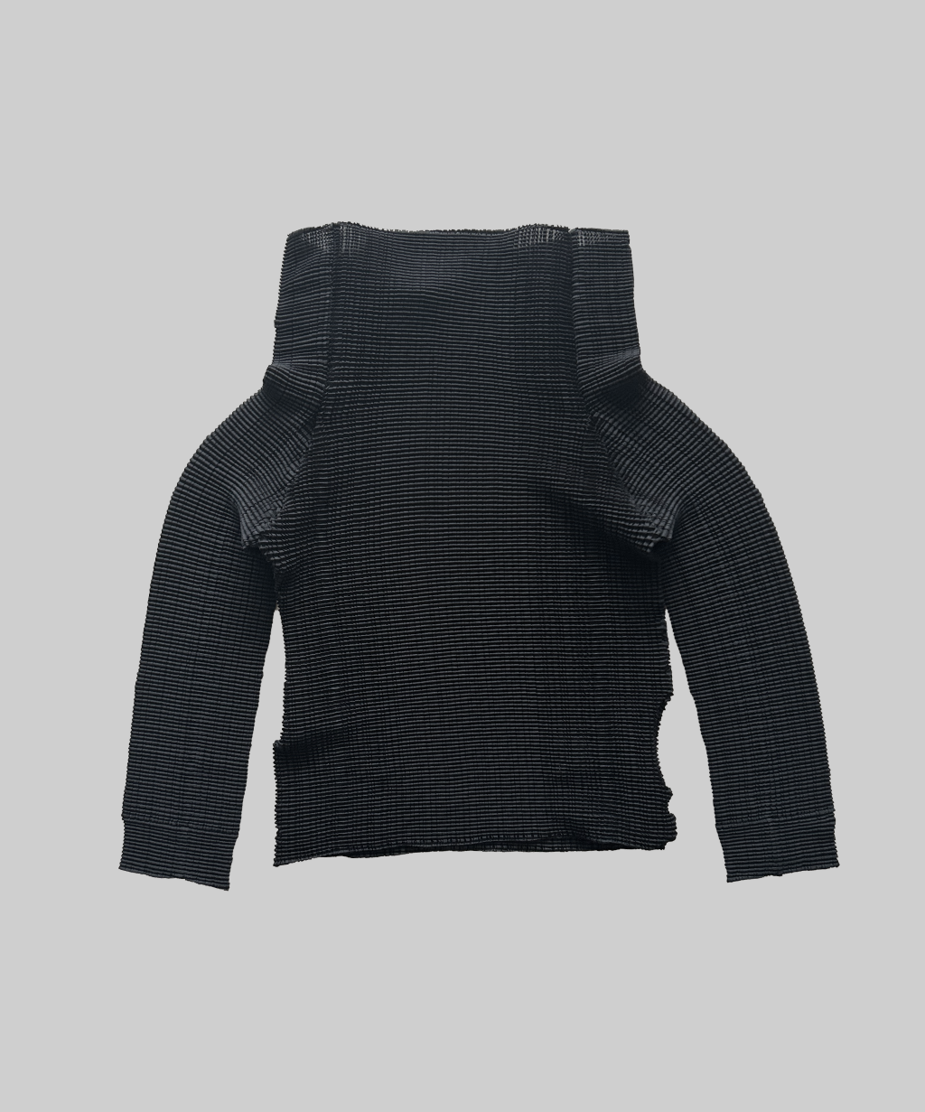 Issey Miyake Fete wide neck / off shoulder 2-way textured pleated top