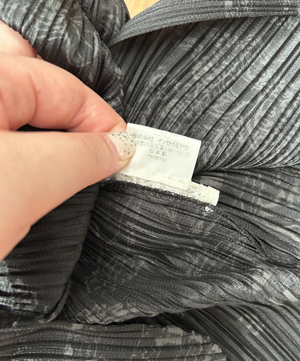 Pleats Please Double Happiness Dragon Print Button Shirt