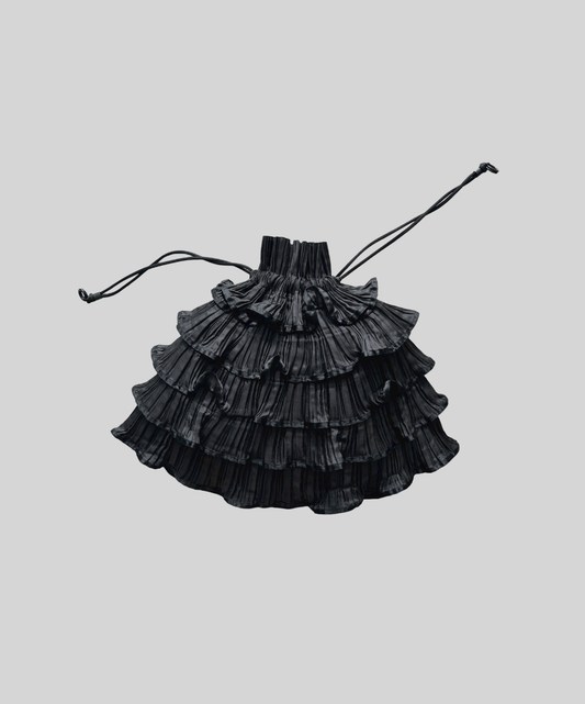 Pleats Please Layered Ruffle Pleated Pouch