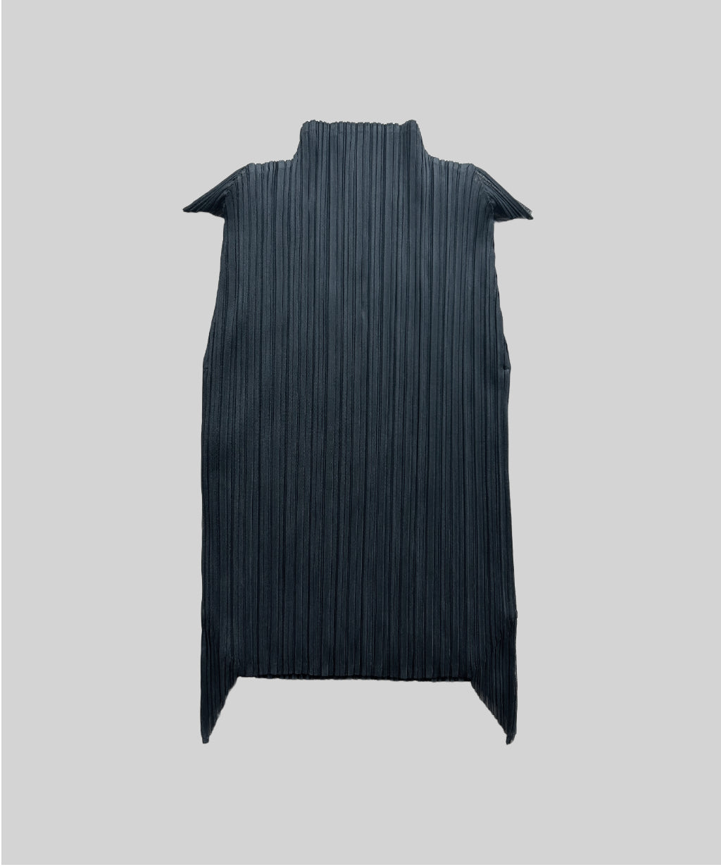 Pleats Please Double Layer Pleated Pointy Sleeves Top