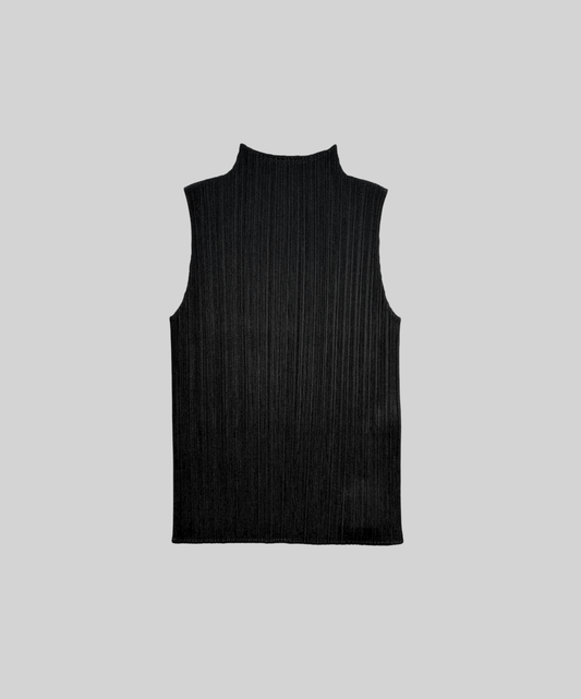 Pleats Please Sleeveless Mock Neck Shirt