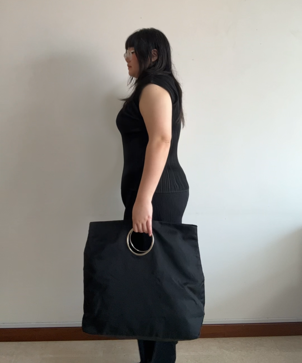 Vintage Prada 'O' Ring Handle Tessuto Nylon Bag with Purse