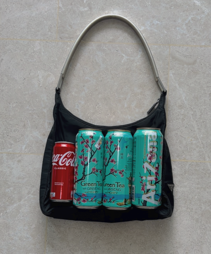 Prada 1998 Tessuto Metallo Shoulder Bag (L)