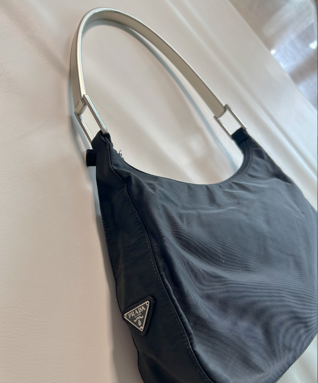 Prada 1998 Tessuto Metallo Shoulder Bag (S)