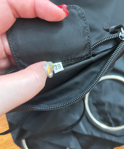 Vintage Prada 'O' Ring Handle Tessuto Nylon Bag with Purse