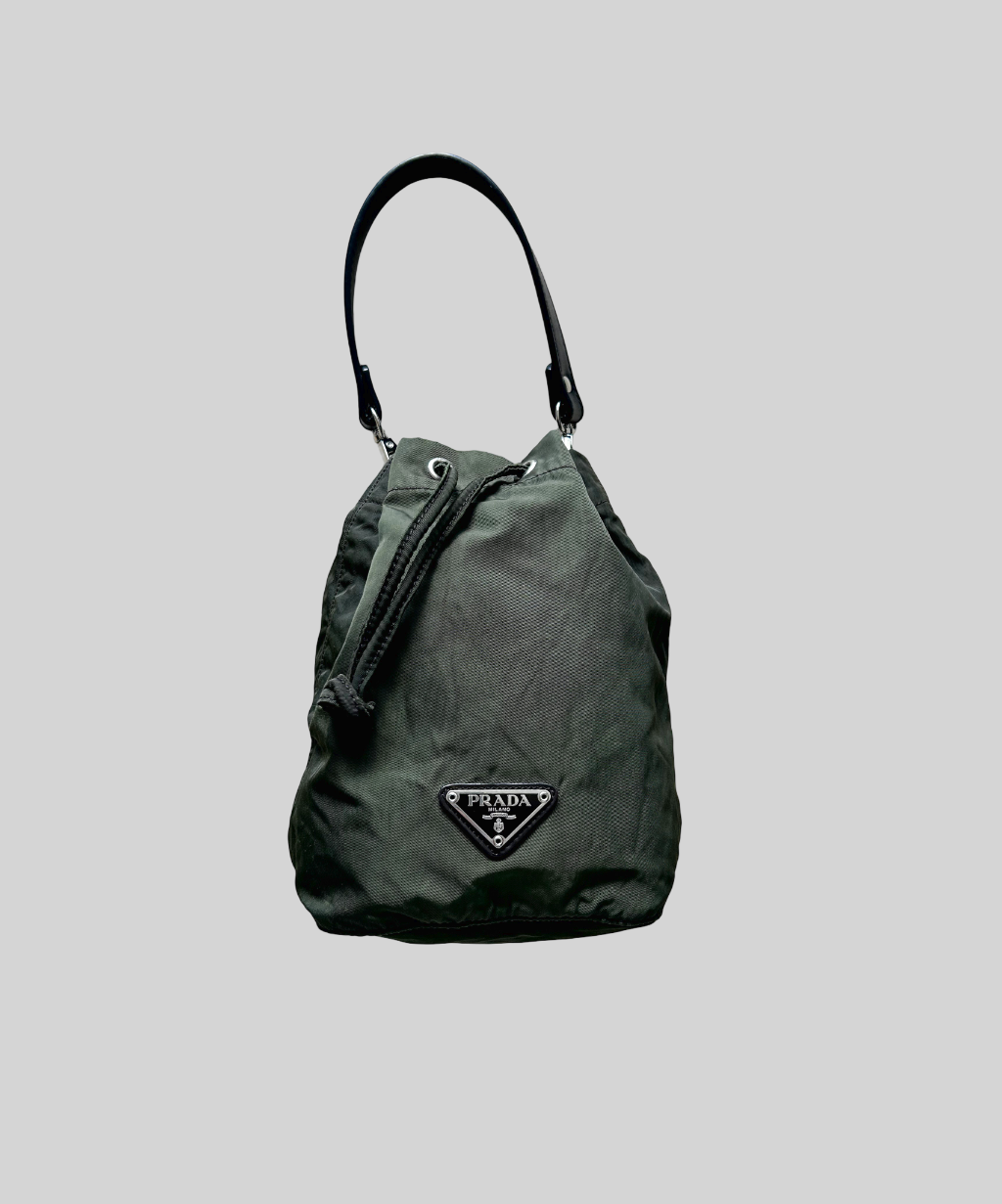 Prada mini green bucket bag (upcycled)